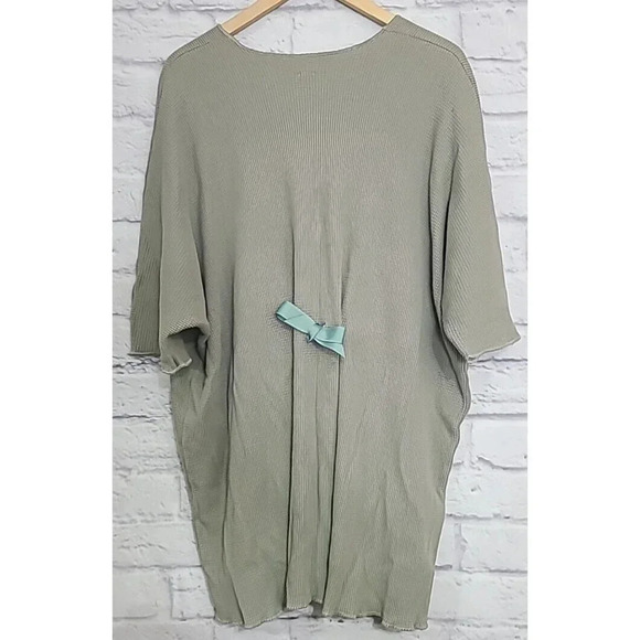 GARB Waffle Weave Dress Set Womens Size M/L Maxi Dress Top Green Lagenlook Boho - Picture 6 of 11
